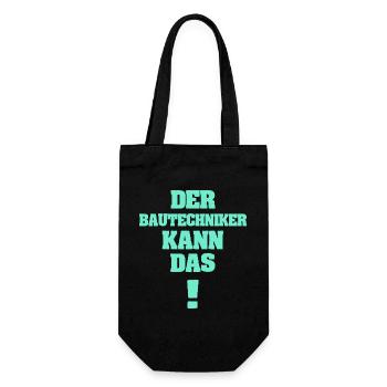 Geschenk für Bautechniker - Geschenkbeutel für Flaschen - Schwarz - Vorne