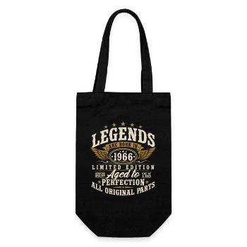 1966 Né 60e anniversaire 60 ans - Sac à bouteille - noir - Devant