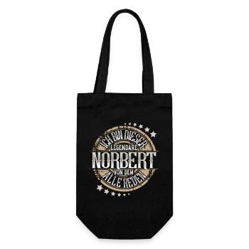 Norbert - Geschenkbeutel für Flaschen - Schwarz - Vorne