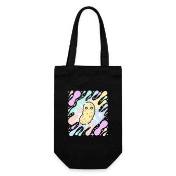 Cornichon pastel étoilé - Sac à bouteille - noir - Devant