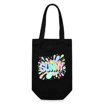 Sunny Splash Pastel Buchstaben - Geschenkbeutel für Flaschen - Schwarz - Vorne