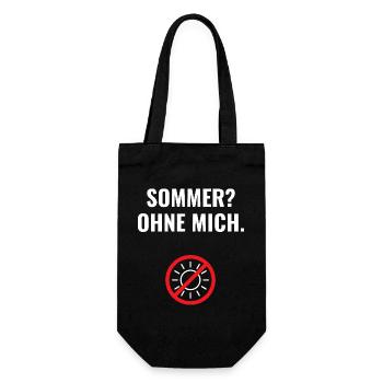 Sommer? Ohne mich. - Geschenkbeutel für Flaschen - Schwarz - Vorne