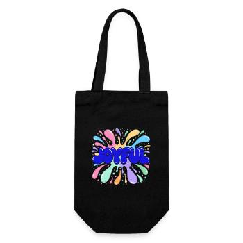 Joyful Bleu Éclats Multicolores - Sac à bouteille - noir - Devant