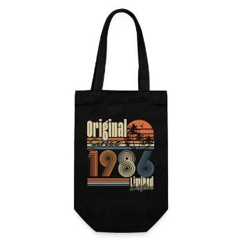 Cadeau d’anniversaire rétro vintage original de 1986 - Sac à bouteille - noir - Devant