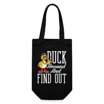 Funny Ducks Motif Ducks Lover Sayings - Gift Bag for Bottles - black - Front