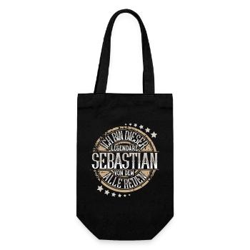 Sebastian - Geschenkbeutel für Flaschen - Schwarz - Vorne