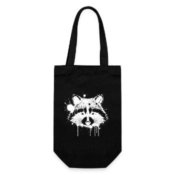 Waschbär-Splash-Graffiti - Geschenkbeutel für Flaschen - Schwarz - Vorne
