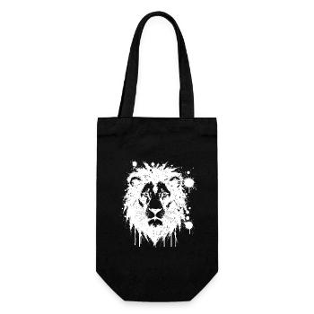 Lion éclaboussures Blanc - Sac à bouteille - noir - Devant