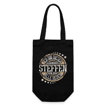 Steffen - Geschenkbeutel für Flaschen - Schwarz - Vorne
