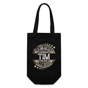 Tim - Geschenkbeutel für Flaschen - Schwarz - Vorne