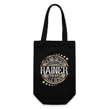 Rainer - Geschenkbeutel für Flaschen - Schwarz - Vorne