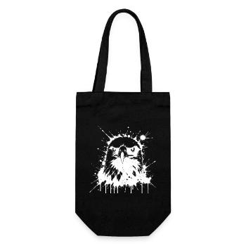 White Splash Eagle - Gift Bag for Bottles - black - Front