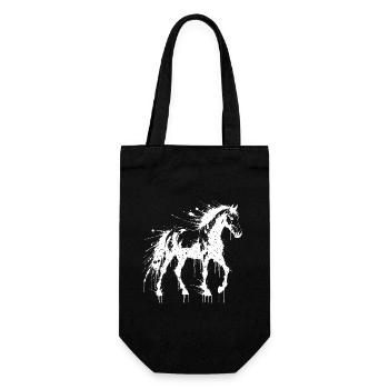 Cheval Art Splash Blanc - Sac à bouteille - noir - Devant