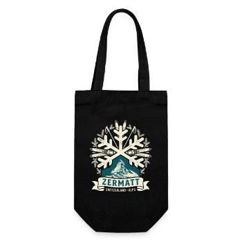 Alpes de Suisse de Zermatt vintage - Sac à bouteille - noir - Devant