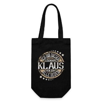Klaus - Geschenkbeutel für Flaschen - Schwarz - Vorne