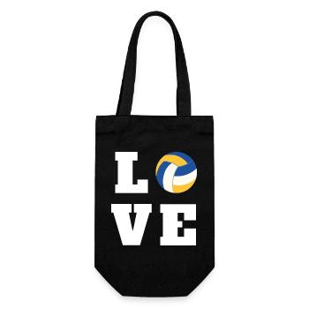 Volleyball Love Gift for Player Mom Coach - Gift Bag for Bottles - black - Front