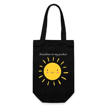 Sunshine in my pocket. - Gift Bag for Bottles - black - Front