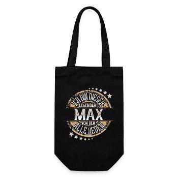 Max - Geschenkbeutel für Flaschen - Schwarz - Vorne
