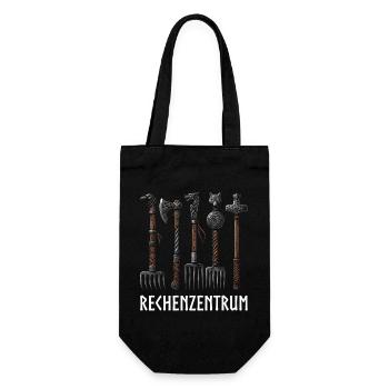 Leiter vom Rechenzentrum Gartenoutfit Gartenarbeit - Geschenkbeutel für Flaschen - Schwarz - Vorne