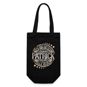 Patrick - Geschenkbeutel für Flaschen - Schwarz - Vorne