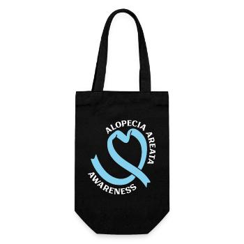 Alopecia Areata - Bewusstsein & Herz - Geschenkbeutel für Flaschen - Schwarz - Vorne