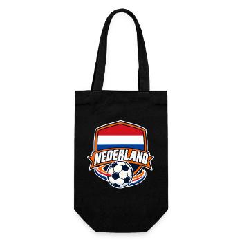 Niederlande Fußball - Geschenkbeutel für Flaschen - Schwarz - Vorne