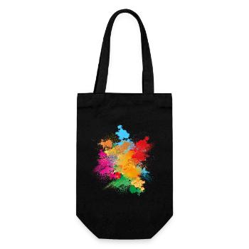 Color powder explosion of colored color powder - Gift Bag for Bottles - black - Front