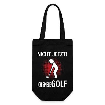 Nicht jetzt Ich spiele Golf - Geschenkbeutel für Flaschen - Schwarz - Vorne