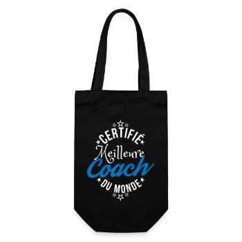certifié meilleur coach cadeau humour super coach - Sac à bouteille - noir - Devant