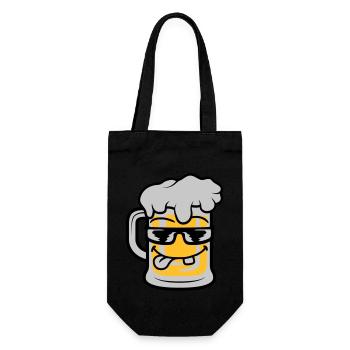 Tasse à bière Cool Face - Sac à bouteille - noir - Devant