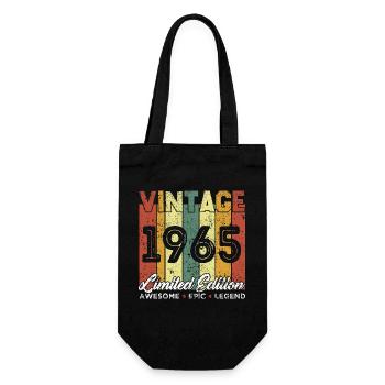 Geburtstagsgeschenk Vintage 1965 Limited Edition - Geschenkbeutel für Flaschen - Schwarz - Vorne