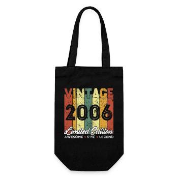 Geburtstagsgeschenk Vintage 2006 Limited Edition - Geschenkbeutel für Flaschen - Schwarz - Vorne