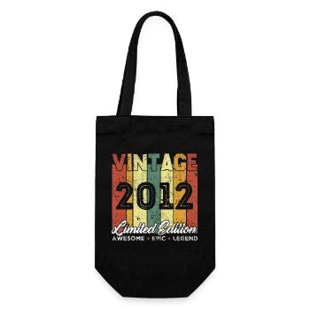 Cadeau D'anniversaire Vintage 2012 Edition limitée - Sac à bouteille - noir - Devant