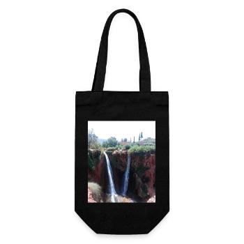 Ouzoud Brunnen 2 - Geschenkbeutel für Flaschen - Schwarz - Vorne