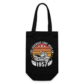 Les Légendes Sont Nées En 1957 - Sac à bouteille - noir - Devant