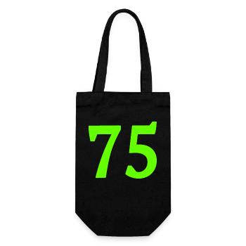 Number 75 - Gift Bag for Bottles - black - Front