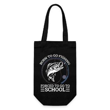 Angeln Angler Angelrute - Geschenkbeutel für Flaschen - Schwarz - Vorne