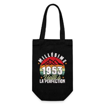 Millésime 1953, Cadeau D'anniversaire Vintage 1953 - Sac à bouteille - noir - Devant