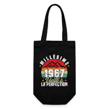 Millésime 1967, Cadeau D'anniversaire Vintage 1967 - Sac à bouteille - noir - Devant