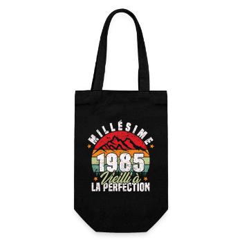 Millésime 1985, Cadeau D'anniversaire Vintage 1985 - Sac à bouteille - noir - Devant