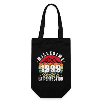 Millésime 1999, Cadeau D'anniversaire Vintage 1999 - Sac à bouteille - noir - Devant