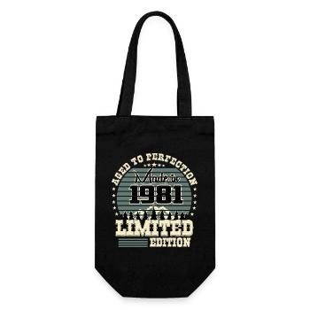 1981 Limited Edition - Geschenkbeutel für Flaschen - Schwarz - Vorne