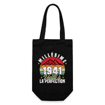 Millésime 1941, Cadeau D'anniversaire Vintage 1941 - Sac à bouteille - noir - Devant