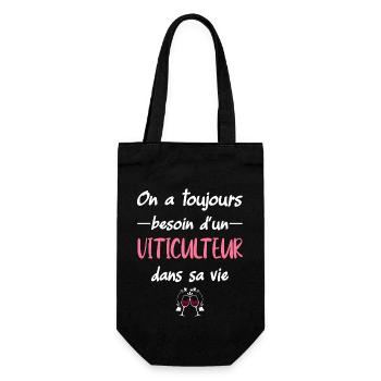 On a toujours besoin d'un viticulteur dans sa vie - Sac à bouteille - noir - Devant
