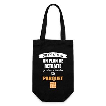 oui plan de retraite t-shirt parqueteur papy - Sac à bouteille - noir - Devant