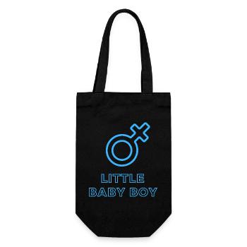 Baby Announcement Pregnancy - Boy - Surprise - Gift Bag for Bottles - black - Front