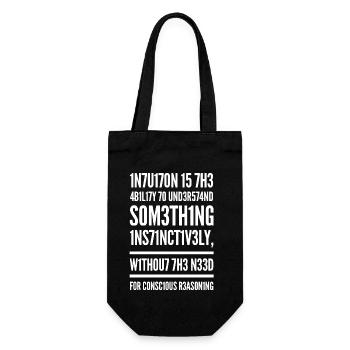 Intuition L337 Leetspeak Dicton - Sac à bouteille - noir - Devant