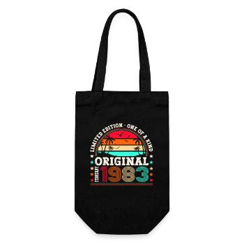 Cadeau d’anniversaire original février millésime 1983 - Sac à bouteille - noir - Devant