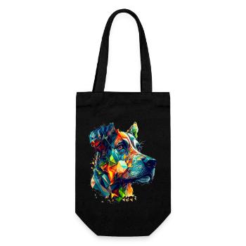 The Great Dane as colorful vector artwork - Gift Bag for Bottles - black - Front