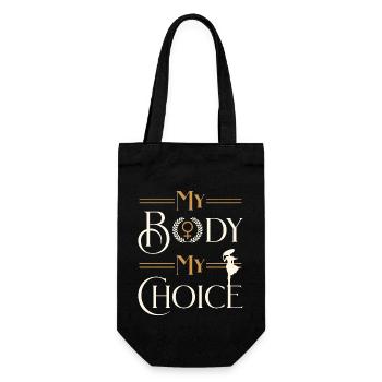 My Body My Choice Brilion - Gift Bag for Bottles - black - Front